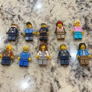 10 Lego City Mini Figures Assorted